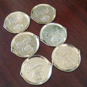 Set of six vintage Prazdroj Plzen beer coasters Czechoslovakia beer